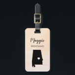 Étiquette À Bagage Alabama Carte Bagage Balise pour la fête de mariag<br><div class="desc">Ces étiquettes de bagage d'état font les étiquettes cadeau de mariage parfait ou les étiquettes de sac de bienvenue. Cravate-le à vos cadeaux de demoiselle d'honneur au lieu d'une étiquette-cadeau typique en papier, et ils peuvent l'utiliser pendant des mois et des années à venir. Les étiquettes ont un arrière -...</div>