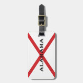 Étiquette À Bagage Alabama et Drapeau cd ltcnt (Devant Vertical)