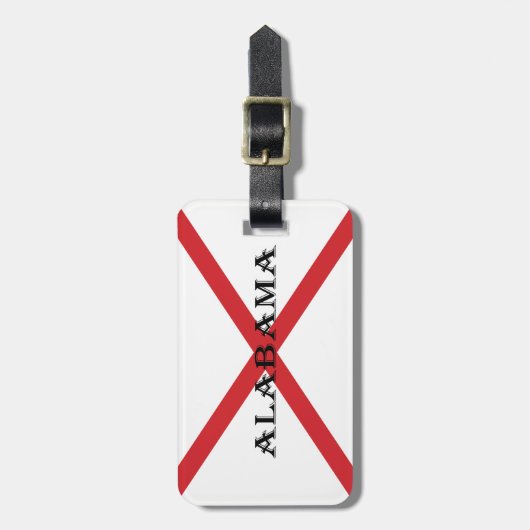 Étiquette À Bagage Alabama et Drapeau cd ltcnt (Devant Vertical)