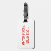 Étiquette À Bagage Alabama et Drapeau cd ltcnt (Dos Vertical)