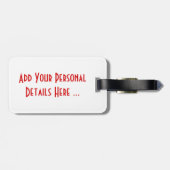 Étiquette À Bagage Alabama et Drapeau cd ltcnt (Dos horizontal)