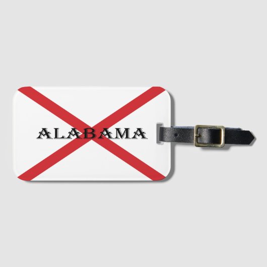 Étiquette À Bagage Alabama et Flag bc ltcnt (Devant Horizontal)