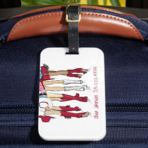 Étiquette À Bagage Alabama Ladies / Game Day Bottes Rouges Cowgirl Pe
