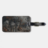 Étiquette À Bagage Alaskan Malamute Halloween Night Doggy Délice (Dos horizontal)