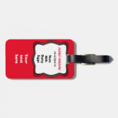 Étiquette À Bagage Alerte faite sur commande d'allergie (Dos horizontal)