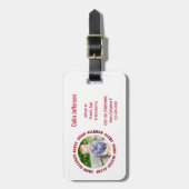 Étiquette À Bagage Alerte Médicale d'allergie alimentaire faite sur (Devant Vertical)