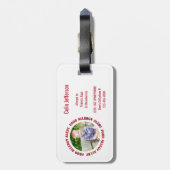 Étiquette À Bagage Alerte Médicale d'allergie alimentaire faite sur (Dos Vertical)