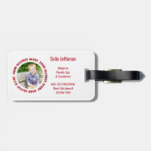 Étiquette À Bagage Alerte Médicale d'allergie alimentaire faite sur (Dos horizontal)