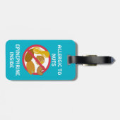 Étiquette À Bagage Alerte Médicale de coccinelle d'allergie d'écrou (Dos horizontal)