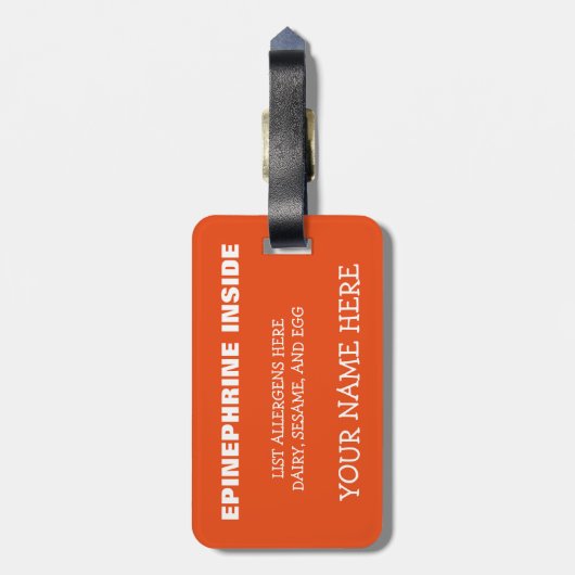 Étiquette À Bagage Alerte multiple personnalisable de robot (Dos Vertical)