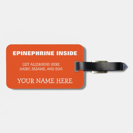 Étiquette À Bagage Alerte multiple personnalisable de robot (Dos horizontal)