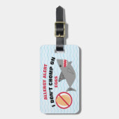 Étiquette À Bagage Alerte personnalisée d'allergie d'oeufs de requin (Devant Vertical)