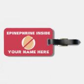 Étiquette À Bagage Alerte personnalisée d'allergie d'oeufs de requin (Dos horizontal)