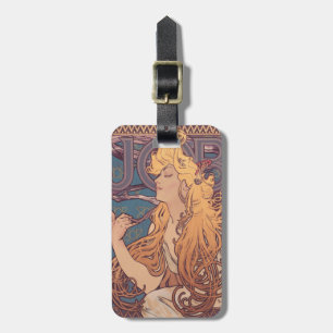 Étiquette À Bagage Alfonse Mucha Job Art Nouveau femme