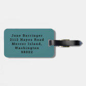 Étiquette À Bagage Algortex Elkin Ancien Monogramme (Dos horizontal)