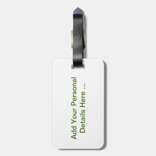 Étiquette À Bagage Algues vertes et eau cd ltcna (Dos Vertical)