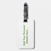 Étiquette À Bagage Algues vertes et eau cd ltcnm (Dos Vertical)