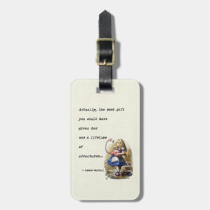 Étiquette À Bagage Alice dans la citation d'aventure du pays des