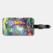 Étiquette À Bagage Alice et le chat de Cheshire polychrome (Dos horizontal)