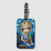 Étiquette À Bagage "Alice in a Van Gogh Nocturne" (Devant Vertical)
