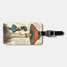 Alice in Wonderland Caterpillar Luggage Tag