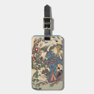 Étiquette À Bagage Alice Lost in Japan | Ukiyo-e Floating Wonderland