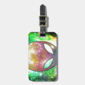 Étiquette À Bagage Alien coloré (Devant Vertical)