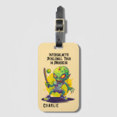 Étiquette À Bagage Alien de Pickleball (Devant Vertical)