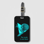 Étiquette À Bagage Alien gris, la vérité est là (Devant Vertical)