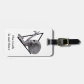 Étiquette À Bagage Alien gris, la vérité est là (Devant horizontal)