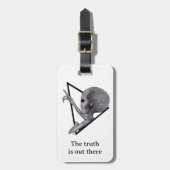 Étiquette À Bagage Alien gris, la vérité est là (Devant Vertical)