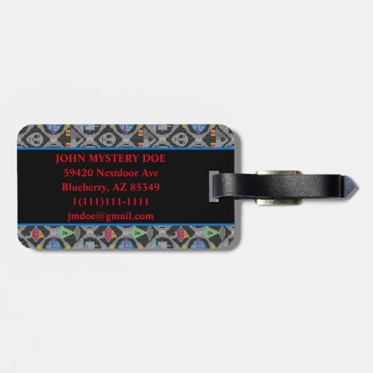 Étiquette À Bagage Alien mignon (Dos horizontal)