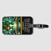 Étiquette À Bagage Aliens à Area 51 Night Sky (Devant Horizontal)