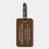 Étiquette À Bagage Alimentation italienne Pâtisserie Chocolat Chip Ca (Dos Vertical)