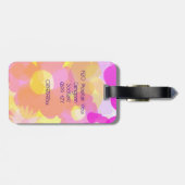 Étiquette À Bagage Alimentation par fleur rétro (Dos horizontal)