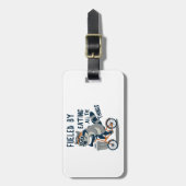 Étiquette À Bagage Alimenté En Mangeant Toutes Les Choses Racoon Cycl (Devant Vertical)