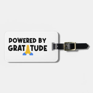 Étiquette À Bagage Alimenté par la gratitude