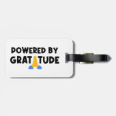 Étiquette À Bagage Alimenté par la gratitude (Dos horizontal)
