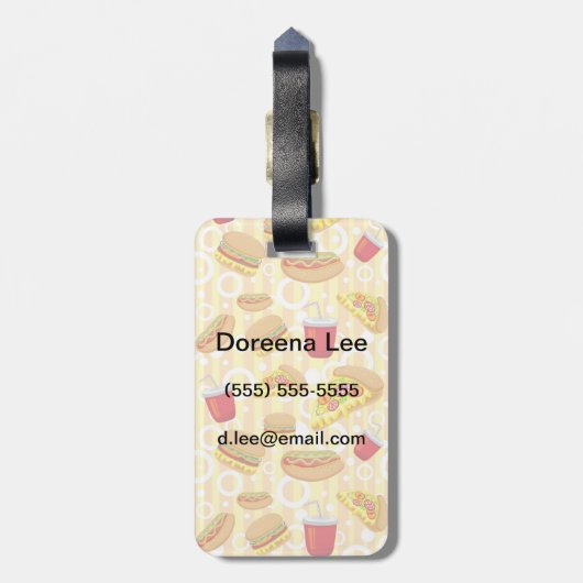 Étiquette À Bagage Aliments de préparation rapide (Dos Vertical)