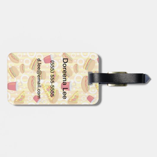 Étiquette À Bagage Aliments de préparation rapide (Dos horizontal)