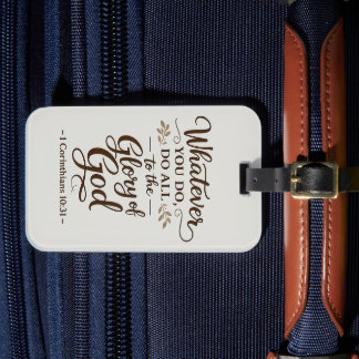 Étiquette À Bagage All to the Glory of God Scripture Luggage Tag