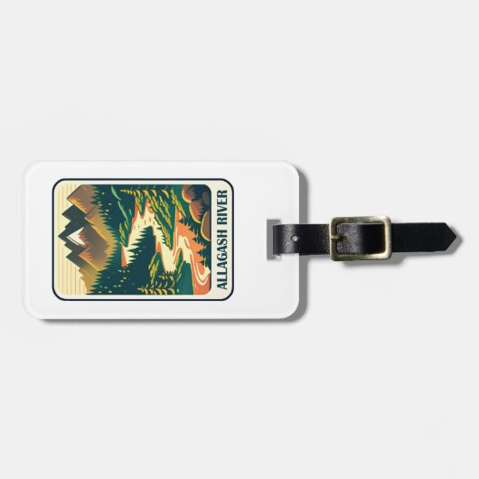 Étiquette À Bagage Allagash River Maine Colors (Devant horizontal)