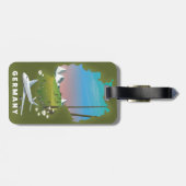 Étiquette À Bagage Allemagne Affiche de voyage illustrée (Dos horizontal)