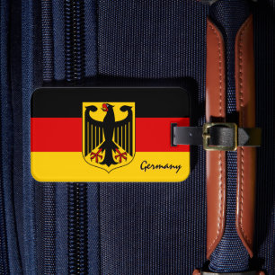 Étiquette À Bagage Allemagne Bagages Tags, patriotique drapeau allema