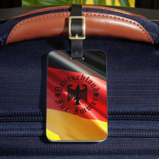 Étiquette À Bagage Allemagne/Deutschland Forever/aigle noir/drapeau