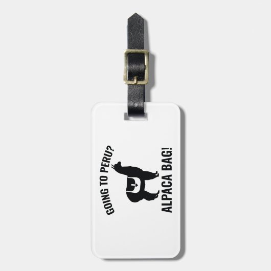 Étiquette À Bagage Aller Au Pérou ? (Devant Vertical)