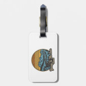 Étiquette À Bagage Aller Au Sun Road Montana Retro (Dos Vertical)