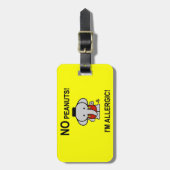 Étiquette À Bagage Allergique aux arachides (Devant Vertical)