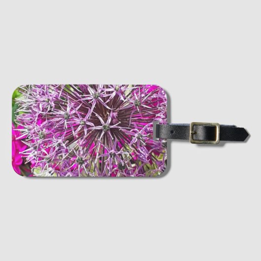 Étiquette À Bagage Allium & Fleurs d'été (Devant Horizontal)