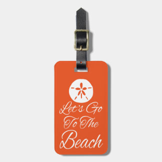 Étiquette À Bagage Allons À La Plage